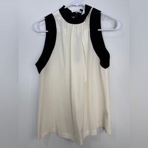 Rag & Bone Black and Cream Sleeveless Blouse